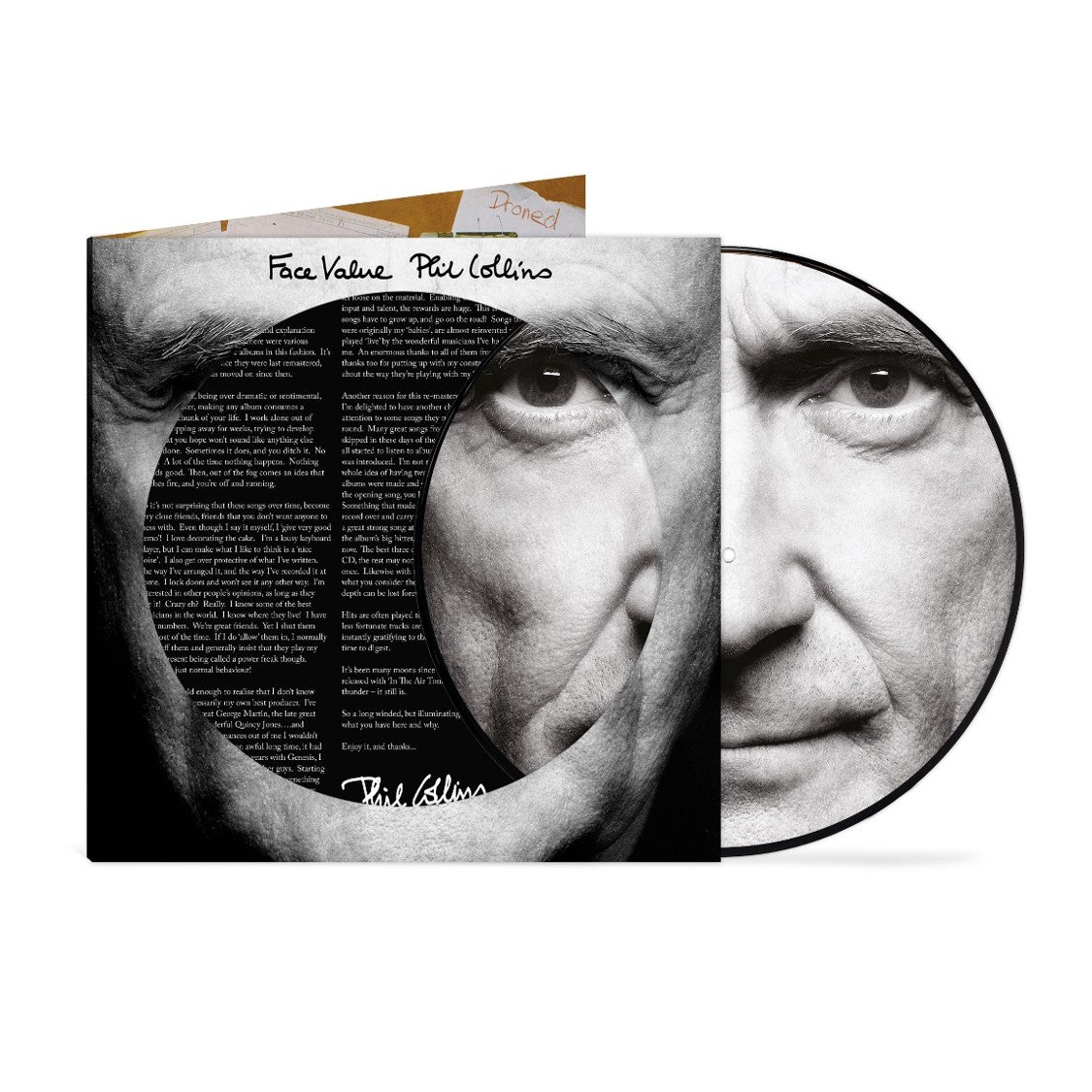 Phil Collins - Face Value 40TH ANNIVERSARY PICTURE DISC - Gatefold Sleeve w/ printed insert