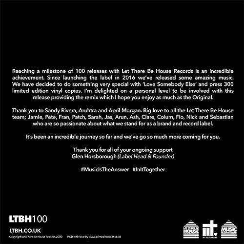 Sandy RIVERA/ARUHTRA feat APRIL MORGAN - Love Somebody Else