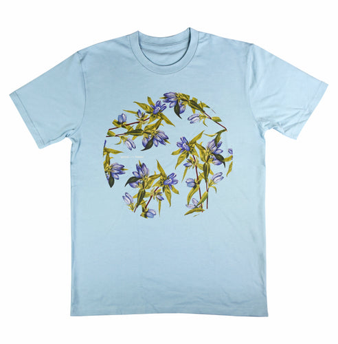 Yellow Flower T-shirts - Light Blue T-shirt