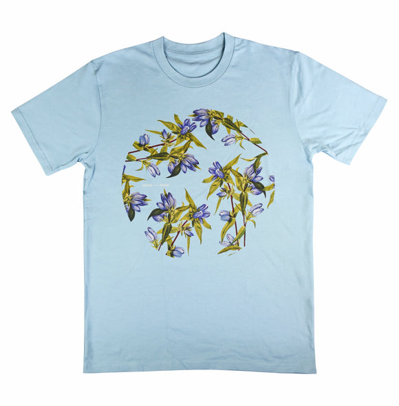 Yellow Flower T-shirts - Light Blue T-shirt