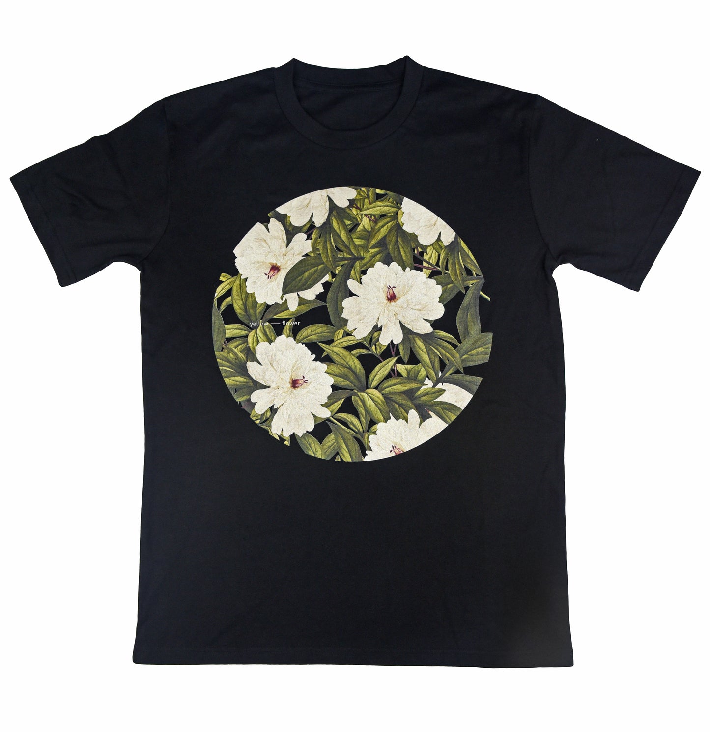 Yellow Flower T-shirts - Black T-shirt