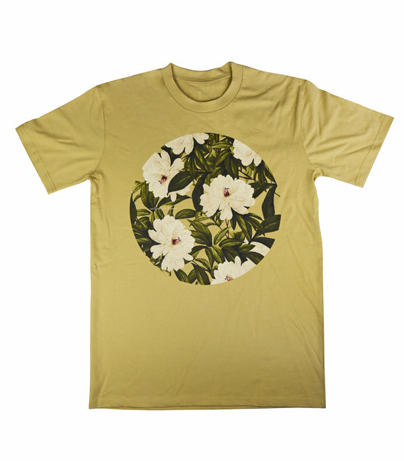 Yellow Flower T-shirts - Tan T-shirt
