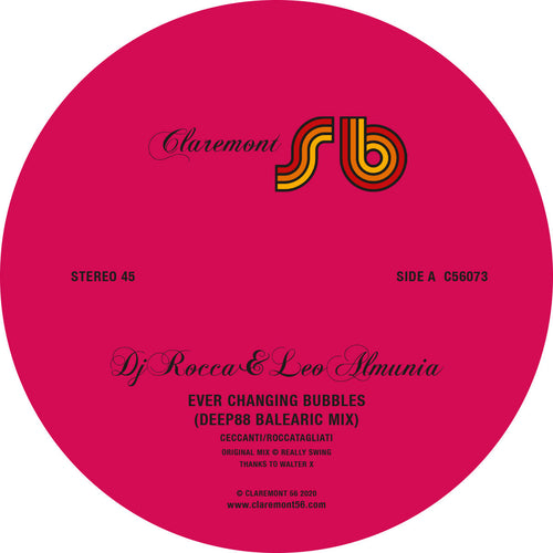 DJ ROCCA/LEO ALMUNIA - Ever Changing Bubbles (12" limited to 300 copies) (1 per customer)