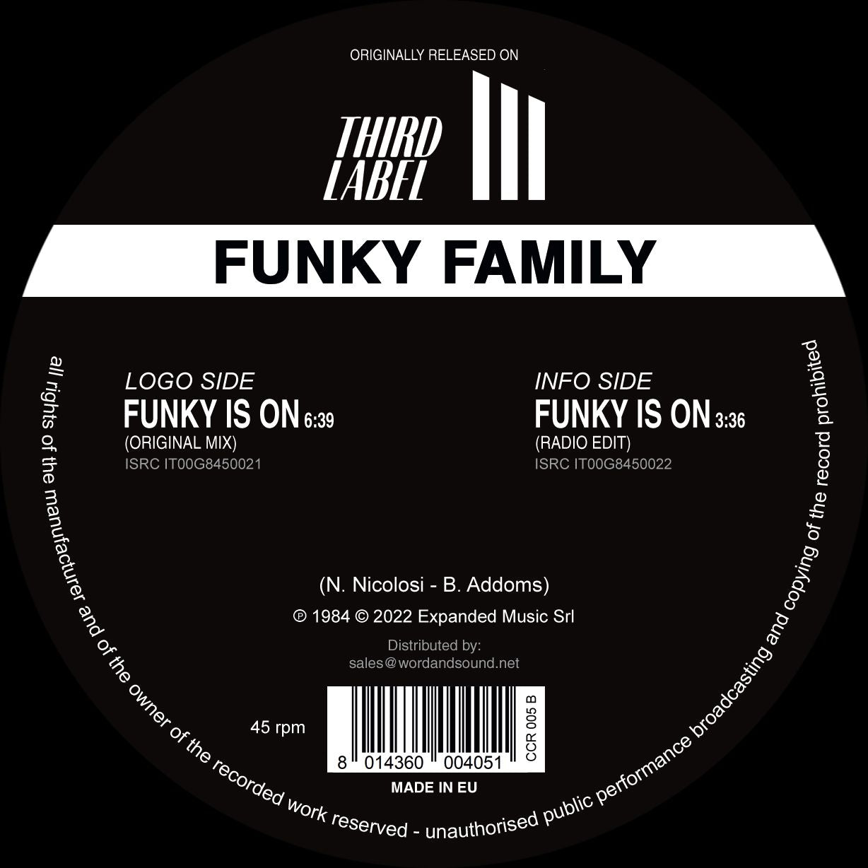FUNKY FAMILY - FUNKY IS ON (GREEN vinyl /400 copies/180 gr.)