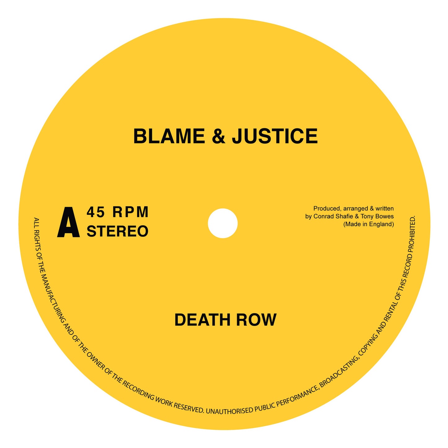 Blame & Justice - Death Row / Muderin' MC