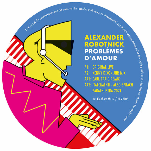 Alexander Robotnick - Problemes D'Amour - KDJ & Carl Craig Remixes [Yellow Vinyl]