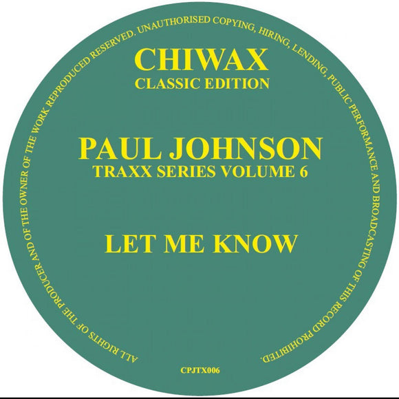 Paul Johnson - Let Me Know