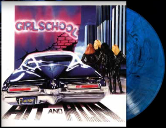 GIRLSCHOOL - Hit And Run [Blue Marble LP Vinyl]