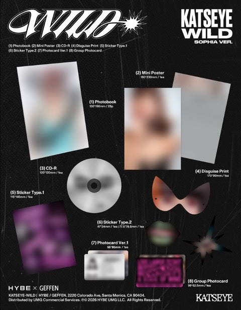 KATSEYE - WILD [CD - Sophia Ver.]