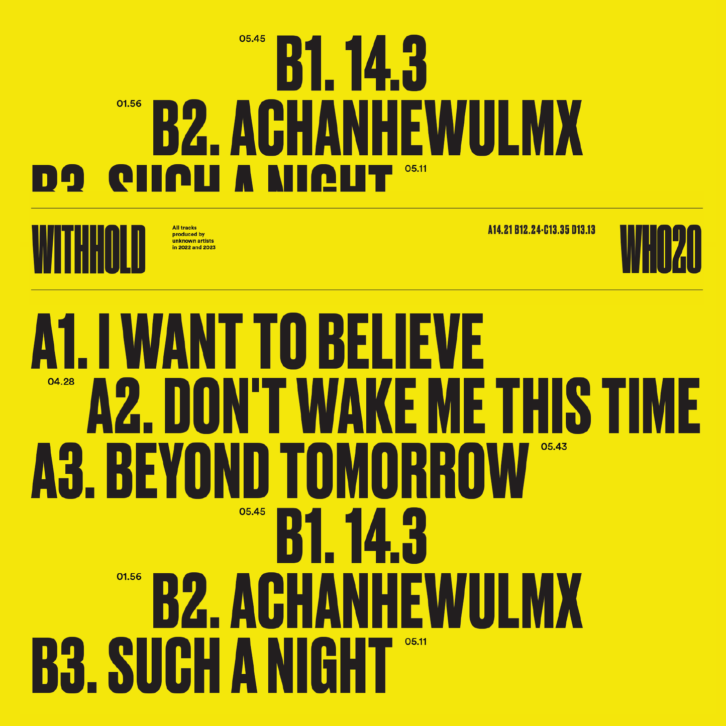 Various Artists - WH 020 [2LP]