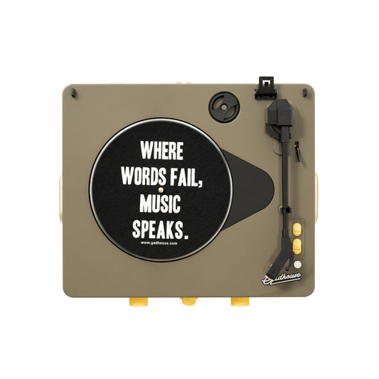 GADHOUSE - BRAD MKII RECORD PLAYER (BUILT-IN BLUETOOTH 5.0 & PITCH CONTROL) (GREY)