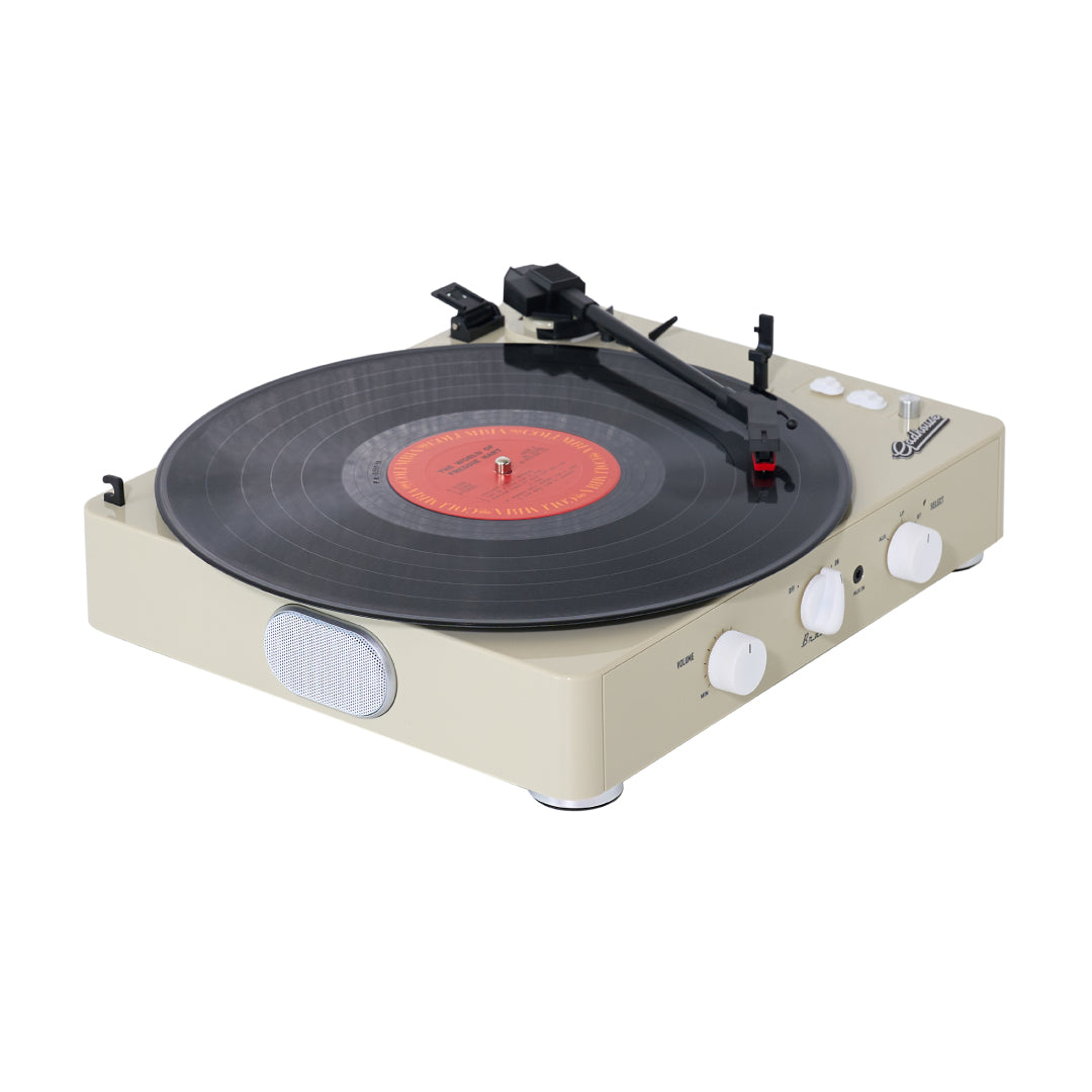 GADHOUSE - BRAD MKII RECORD PLAYER (BUILT-IN BLUETOOTH 5.0 & PITCH CONTROL) (IVORY)