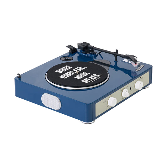 GADHOUSE - BRAD MKII RECORD PLAYER (BUILT-IN BLUETOOTH 5.0 & PITCH CONTROL) (NAVY)