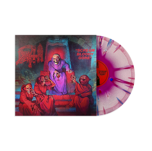 Death - Scream Bloody Gore [Foil Jacket - Neon Violet, Bone White and Red Tri Color Merge with Splatter]