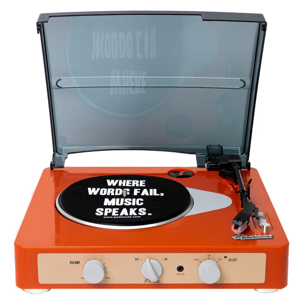 GADHOUSE - BRAD RETRO - BRAD RETRO RECORD PLAYER (TANGERINE 