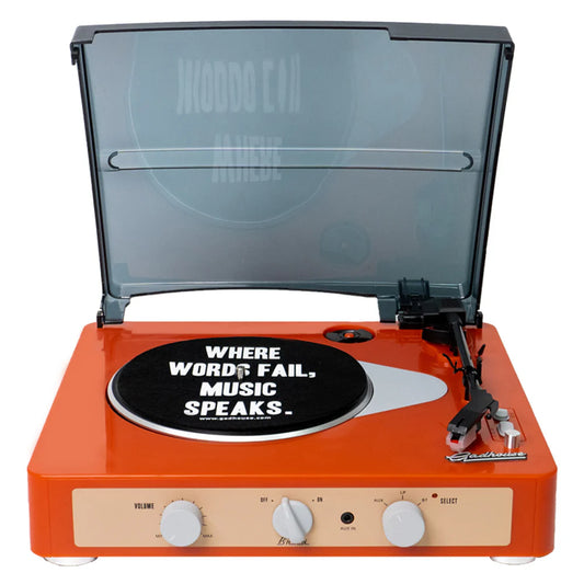 GADHOUSE - BRAD RETRO - BRAD RETRO RECORD PLAYER (TANGERINE)