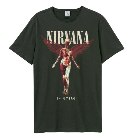 NIRVANA - In Utero Colour T-Shirt (Charcoal)