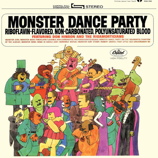 Don Hinson and the Rigamorticians - Monster Dance Party (ORANGE & BLACK PUMPKIN SPLATTER VINYL)