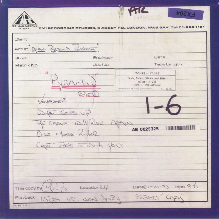 ALAN PARSONS PROJECT -PYRAMID - WORK IN PROGRESS (ORANGE VINYL) (RSD 2024) (ONE PER PERSON)