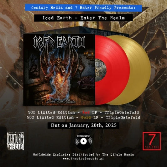 Iced Earth - Enter the Realm [Red Vinyl in Deluxe Triple Gatefold -500 copies]