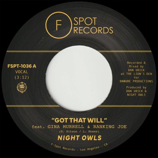 Night Owls - Got That Will (feat. Gina Murrell & Ranking Joe) b/w Got That Dub (feat. Ranking Joe & Gina Murrell) [7" Vinyl]