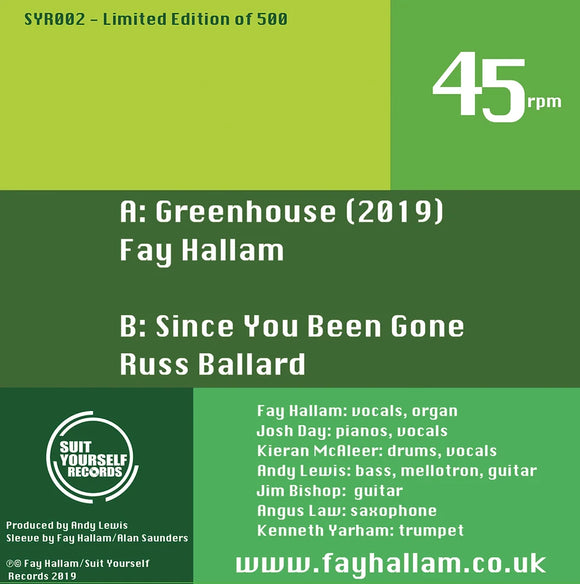The Fay Hallam Group - Greenhouse/Since You Been Gone [7
