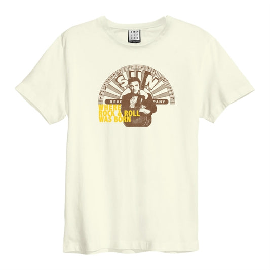 SUN RECORDS - Sun Records & Elvis - Rock & Roll	T-Shirt (White)