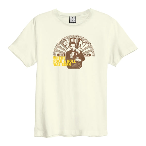 SUN RECORDS - Sun Records & Elvis - Rock & Roll	T-Shirt (White)