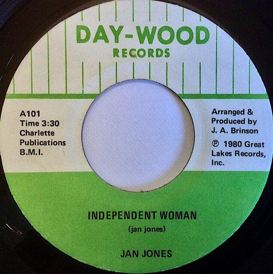 JAN JONES - Independent Woman - Single Sided [7" Vinyl]