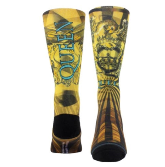QUEEN	Queen Gold Crest Socks (One Size) - Dye Sublimation
