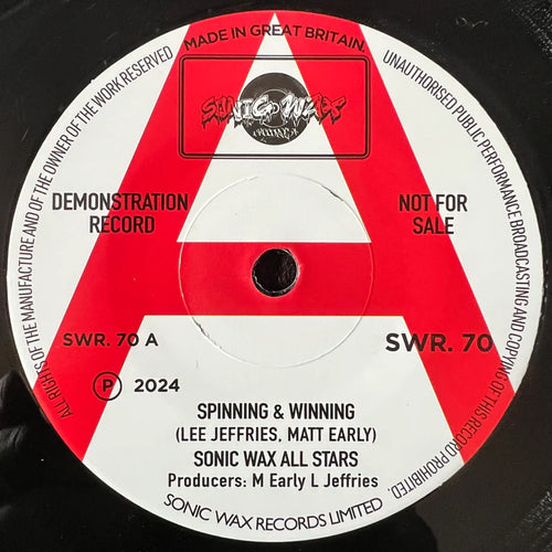 SONIC WAX ALLSTARS - SPINNING & WINNING – single sided [7" Vinyl]