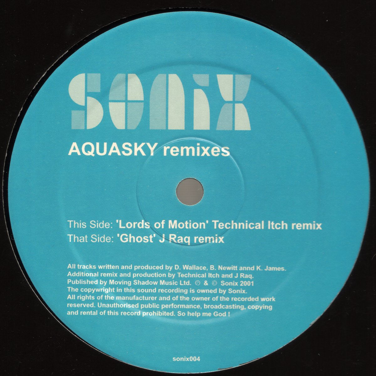 Aquasky – Ghost (J Raq Remix) / Lords Of Motion (Technical Itch Remix)
