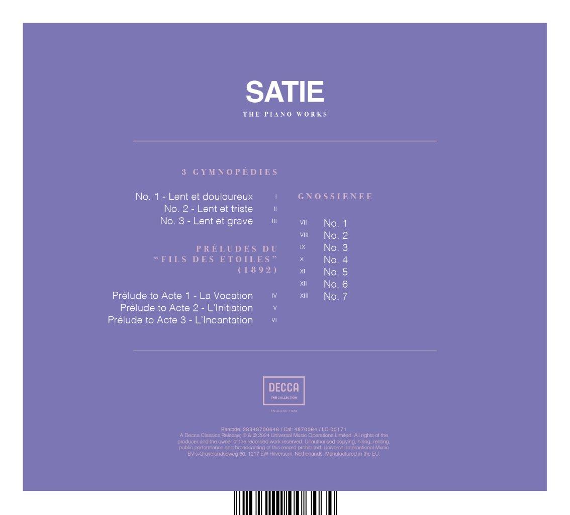 ERIK SATIE – SATIE: THE PIANO WORKS [CD]