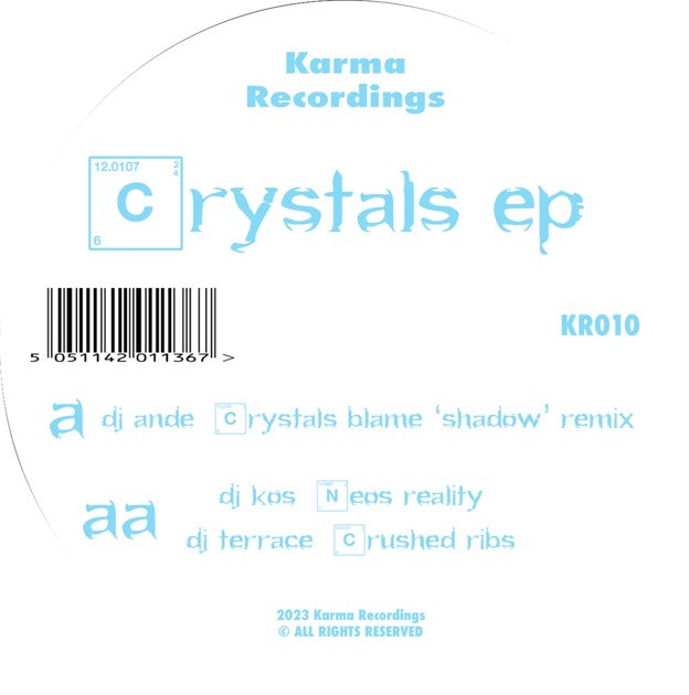 Various Artists - Crystals EP [Blue and white marbled Vinyl]