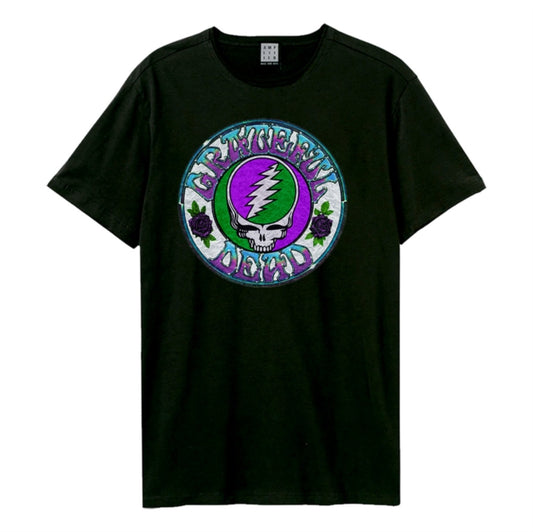 GRATEFUL DEAD - Stealie Tie Dye T-Shirt (Charcoal)