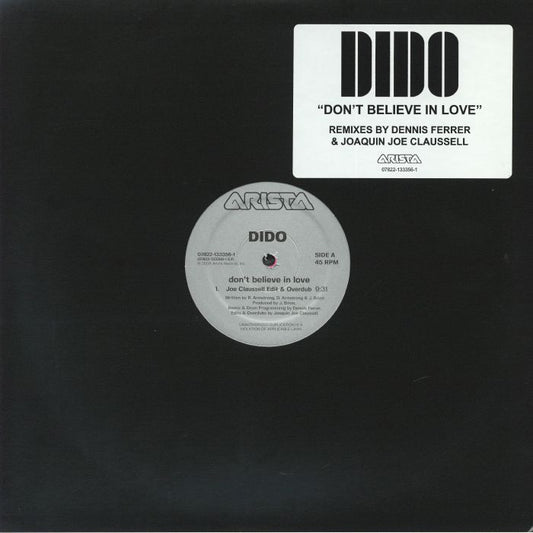 Dido - Don't Believe In Love (Joaquin Joe Claussell Edit + Dennis Ferrer Mix) (pink vinyl)