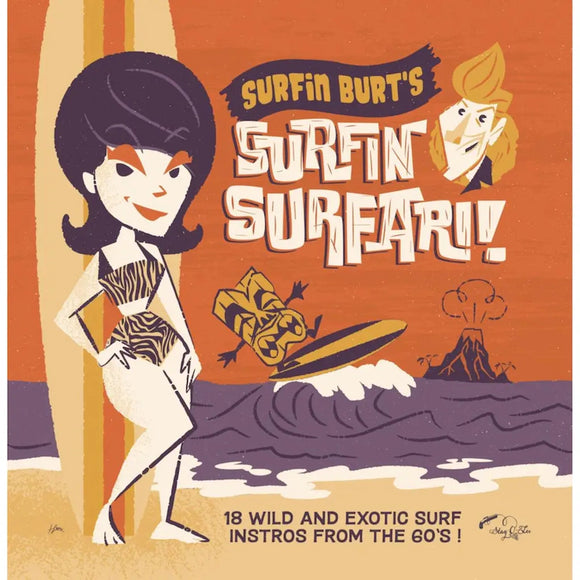 VARIOUS ARTISTS - SURFIN BURT'S SURFIN SAFARI [Transparent orange vinyl]