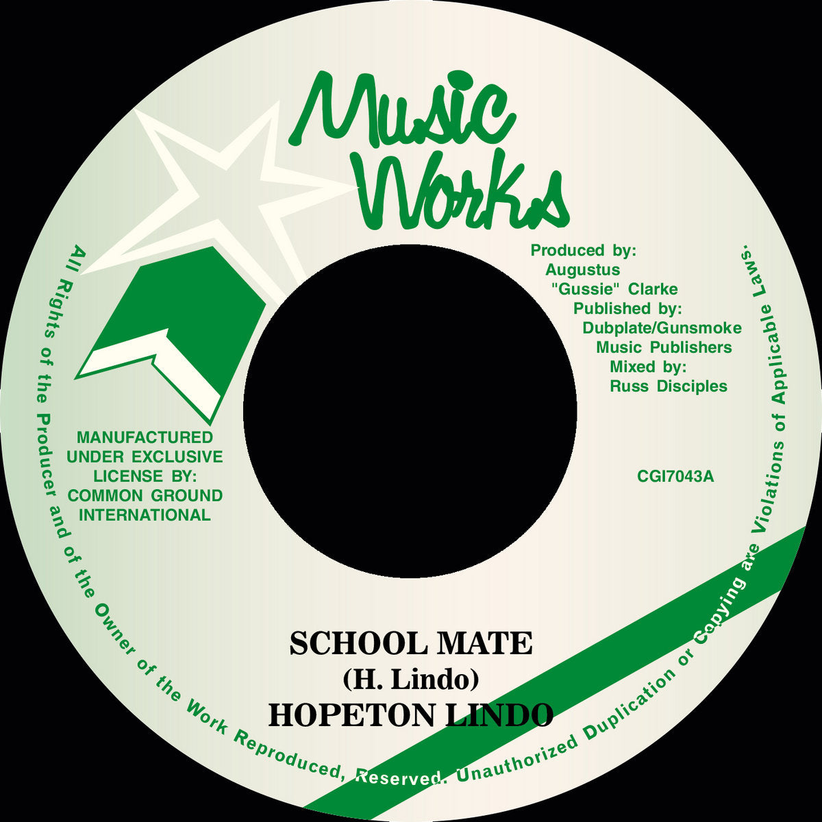 Hopeton Lindo - School Mate 7"
