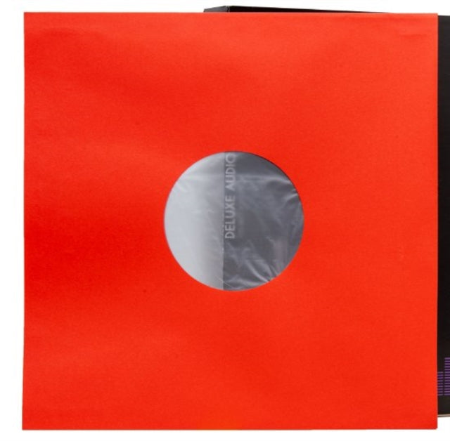 25 RED LP - 12 Inch Inner Sleeves Audiophile DeLuxe Poly-Lined double center hole