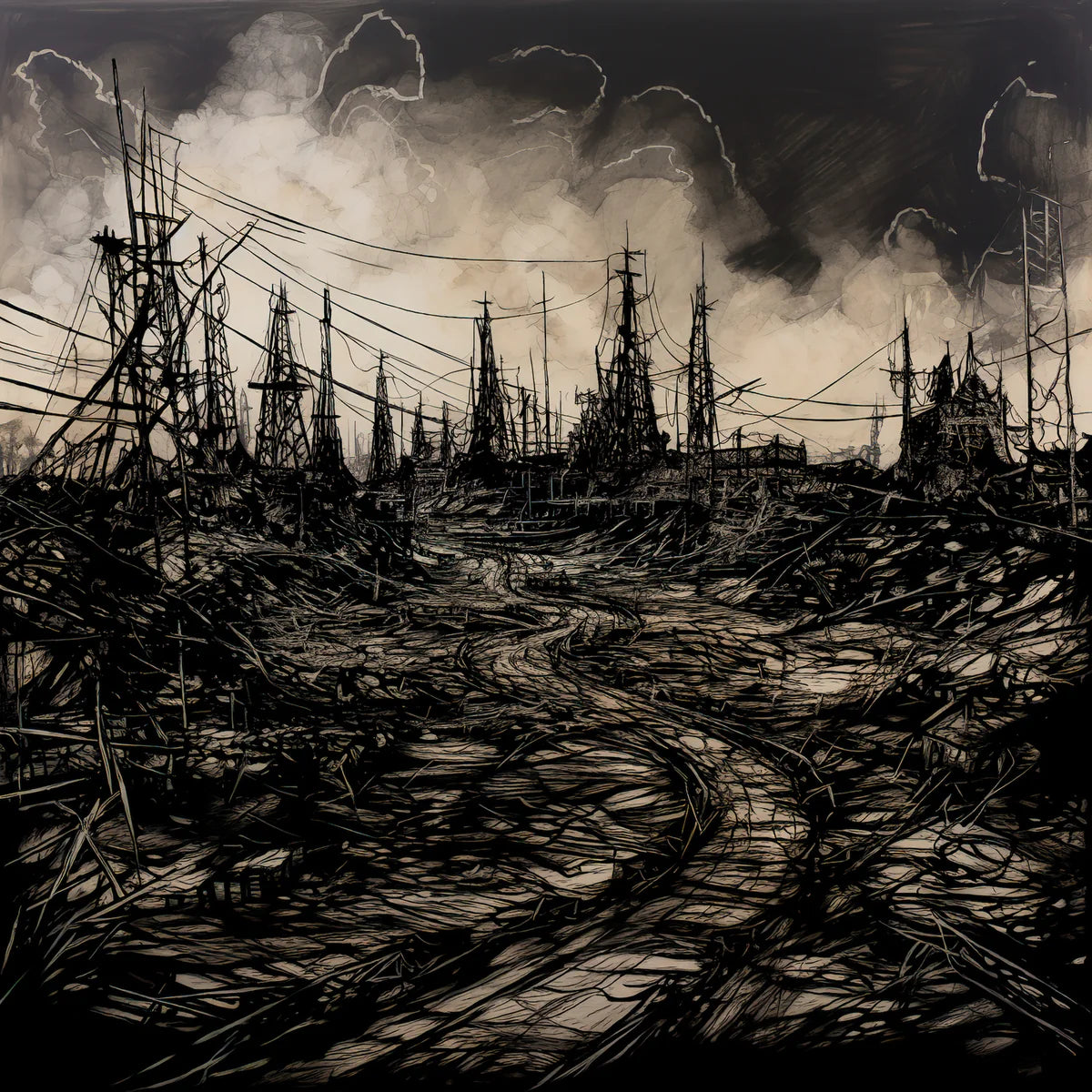 THEOPHONOS - Ashes In The Huron River [Black Marble Vinyl]
