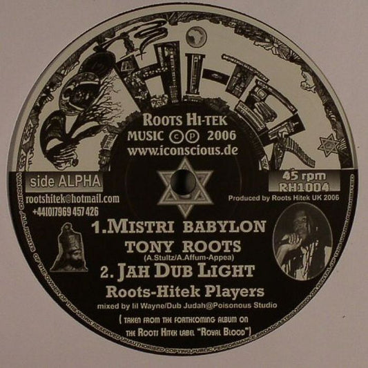 Tony Roots ‎– Mistri Babylon / Warzone 10”