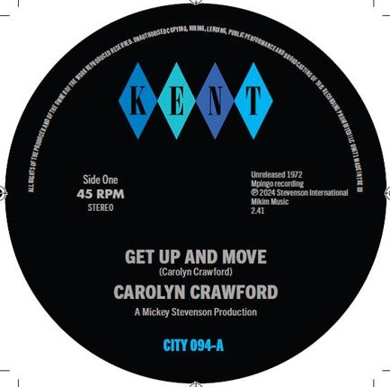 CAROLYN CRAWFORD - GET UP AND MOVE / SUGAR BOY [7" Vinyl]