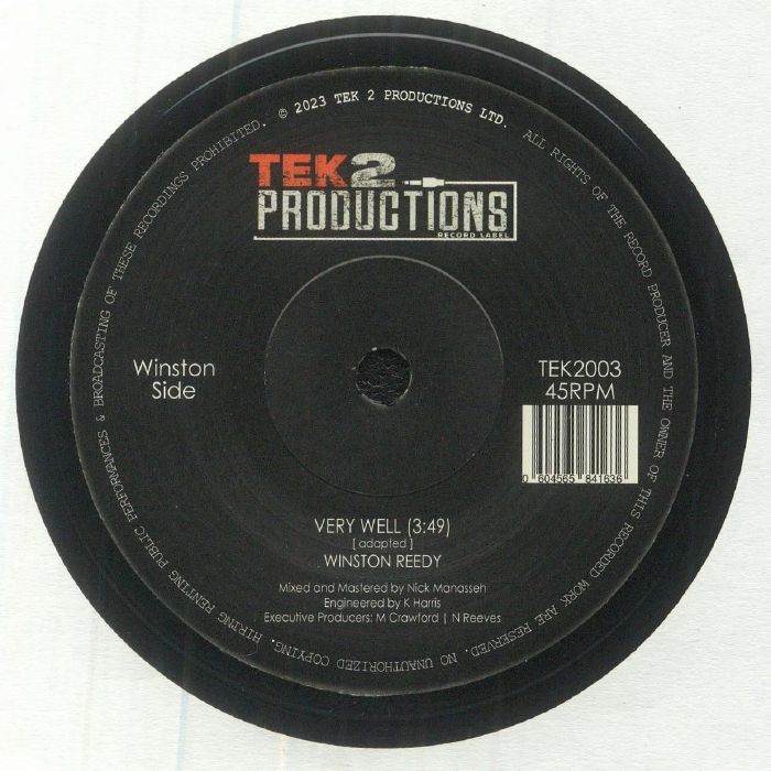 Winston Reedy - Very Well [7" Vinyl]