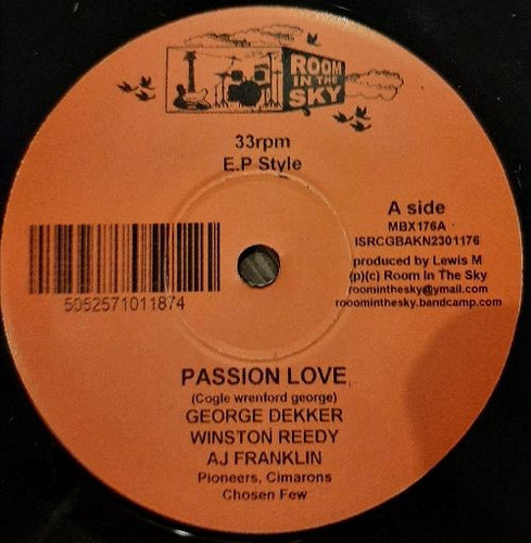 George Dekker, Winston Reedy & AJ Franklin - Passion Love [7" Vinyl]