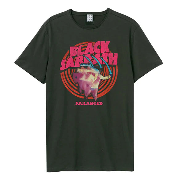 Black Sabbath - Paranoid Amplified [Medium Vintage Charcoal T Shirt]