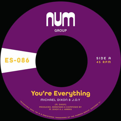 Michael A. Dixon & J.O.Y. - You're Everything b/w You're All I Need [7" Purple Vinyl]