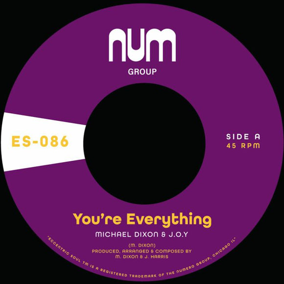 Michael A. Dixon & J.O.Y. - You're Everything b/w You're All I Need [7
