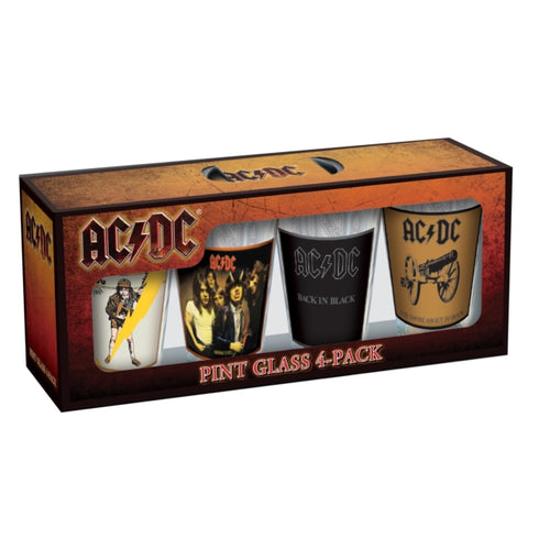 AC/DC - AC/DC Classic Covers 16 oz 4 Pack Pint Glasses