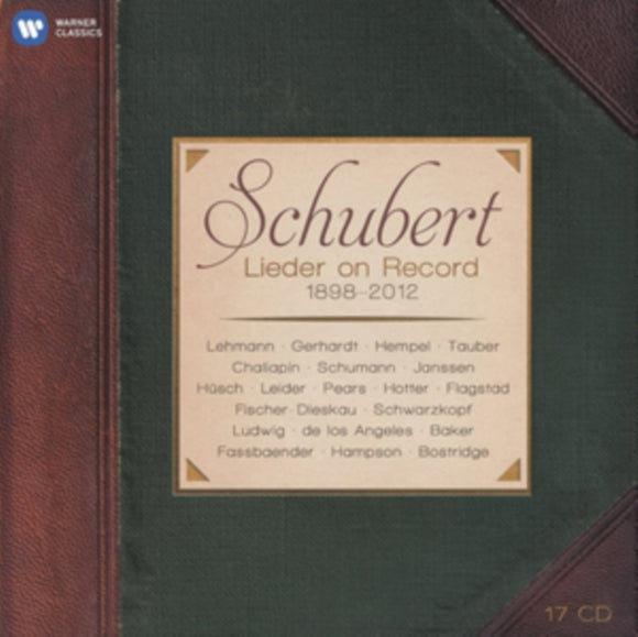 TAUBER / PRICE / LUCIA POPP / SCHWARZKOPF / VARIOUS - Schubert: Lieder On Record [17CD BOXSET]