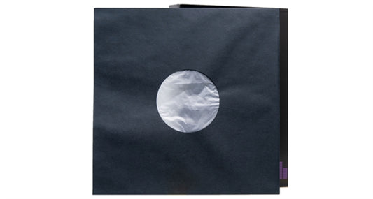 50 BLACK LP - 12 Inch Inner Sleeves Audiophile DeLuxe Poly-Lined double center hole